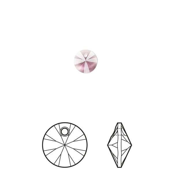 Drop 720pk iris, Swarovski® 6mm pendant mini disk 6428 image number 0