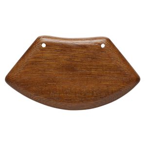 Focal, wood (waxed), 3-1/2 x 2 inches, flat-backed. Sold individually.