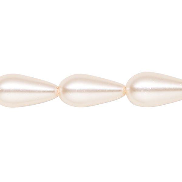Pearl 1pk rosaline, Celestial Crystal® 15x8mm teardrop 15.5-16 inch image number 0