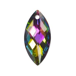 Focal 1pk transparent clear vitrail foil back, Celestial Crystal® 32x15mm marquise