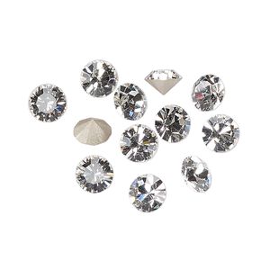 Chaton 144pk crystal foil back, Preciosa MAXIMA Czech crystal rhinestone 6.14-6.32mm 15-cut faceted round SS29