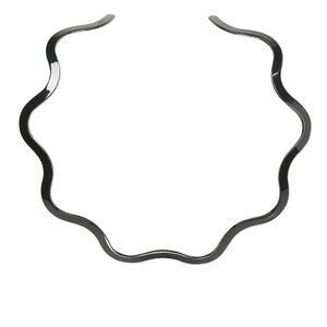 Neckwire, gunmetal-plated brass, 5mm flat wavy, 15 inches. Sold individually.