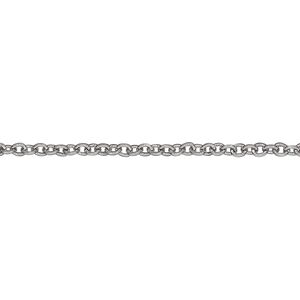 Chain, imitation rhodium-finished steel, 1.8mm cable. Sold per pkg of 1 meter.