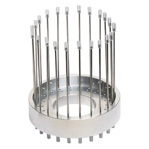 Bangle bracelet weaver, Beadalon&reg;, plastic / steel / aluminum, clear, 3-1/4 x 3/4 inch base / 3-3/4 inch warp pin / 8.5x3mm fastener. Sold per 67-piece set.