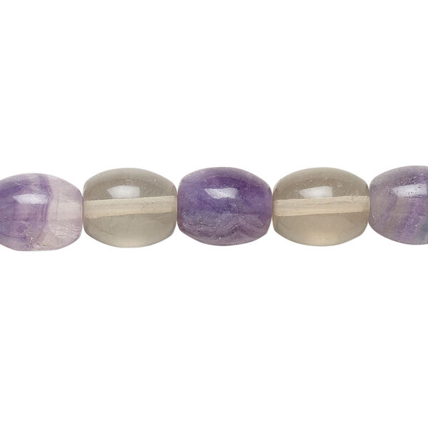 Rainbow fluorite 1pkg1, oval bead natural 15.5-16 inch 10x8mm image number 0