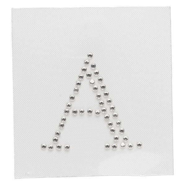 Iron-on transfer 1pk crystal clear, Preciosa Czech crystal 35x33.5mm "A" image number 0