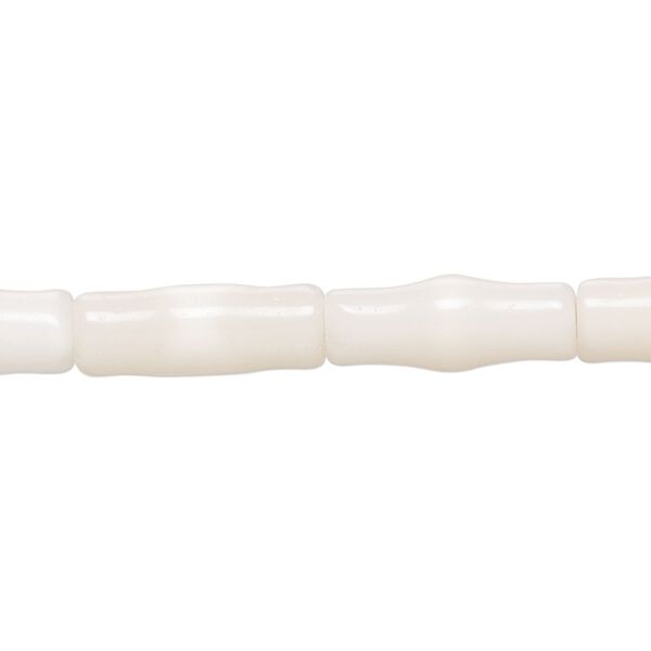 Bead, cat's eye glass (fiber optic glass), soft pink, 17x5mm-17x7mm vase. Sold per 14-inch strand, approximately 20 beads. image number 0