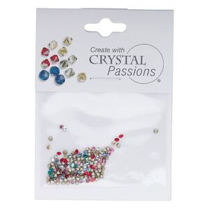 Chaton mix 144pk mixed foil back, Crystal Passions® rhinestone PP13 1028