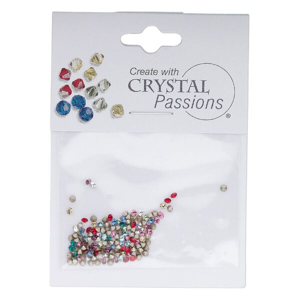 Chaton mix 144pk mixed foil back, Crystal Passions® rhinestone PP13 1028 image number 0