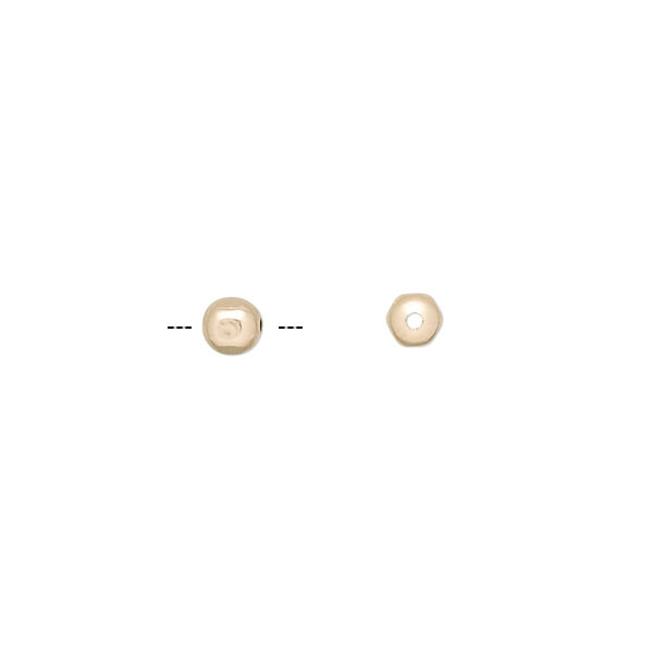 Bead, 12Kt gold-filled, 4mm faceted round. Sold per pkg of 2. image number 0