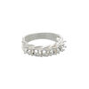 Ring, sterling silver, twisted band with (6) 3.5mm 4-prong round settings, size 7. Sold individually. image number 0