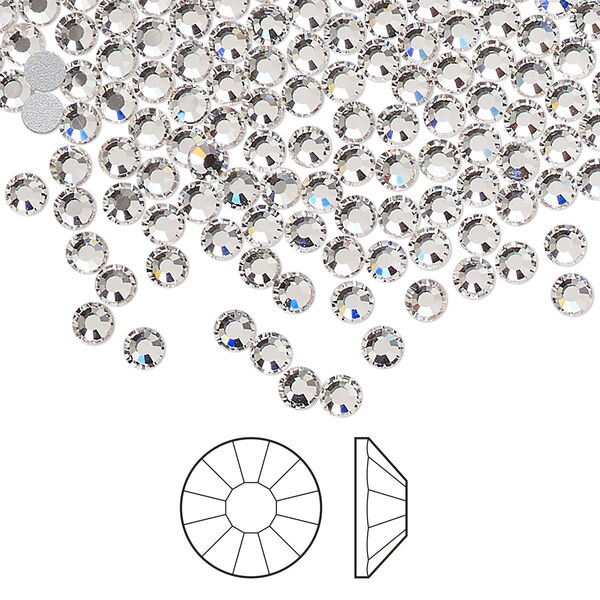 Flat back 144pk crystal foil back, Preciosa Viva 12® Czech crystal rhinestone 2.7-2.9mm chaton rose round SS10 image number 0