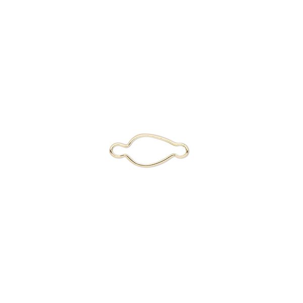 Link, Wrap-Tite®, 14Kt gold, 6x4mm pear setting. Sold individually. image number 0