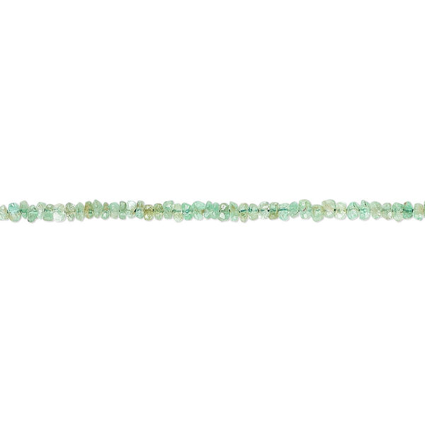 Emerald 1pkg1, hand-cut faceted rondelle bead C grade, 5 inch 2x1mm-2x2mm image number 0