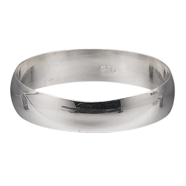 Ring, sterling silver, 4mm wide, size 8. Sold individually. image number 0