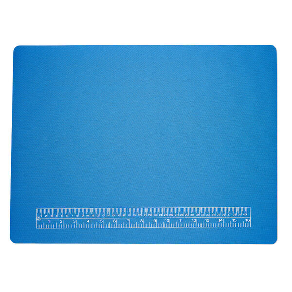 Bead mat, neoprene and silicone, pkg/1, black/blue/white, 20x15-inch rectangle. image number 1