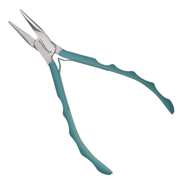 Pliers, Wubbers® ProLine, chain-nose, steel and rubber, turquoise green, 5.75 inches. image number 0