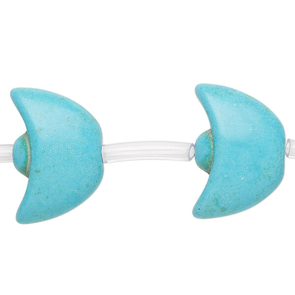 Bead, "turquoise" (resin) (imitation), blue, 21x14mm-22x14mm ingot. Sold per pkg of 14. image number 0
