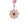 Strawberry quartz / garnet 1pkg1, top-drilled hand-cut 1sided carved flower bead natural, 16mm image number 0