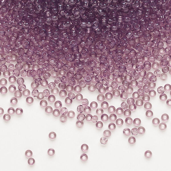 Seed bead, Preciosa Ornela Czech glass, pkg/50g, #11 rocaille, transparent light amethyst, (20010). image number 0