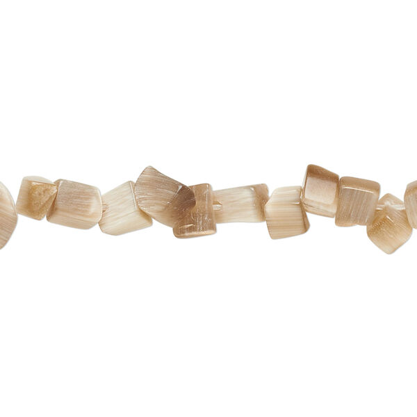 Bead, cat's eye glass (fiber optic glass), sand, small chip. Sold per 32-inch strand. image number 0