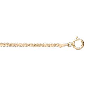 Chain 1pkg1 14Kt gold-filled serpentine, 2.5mm / springring clasp, 18 inch