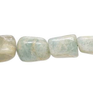 Multi-beryl 1pkg1, hand-cut nugget bead 14 inch small