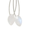 Rainbow moonstone 1pkg2, hand-cut top-drilled puffed marquise bead natural B grade, 18x11mm image number 0