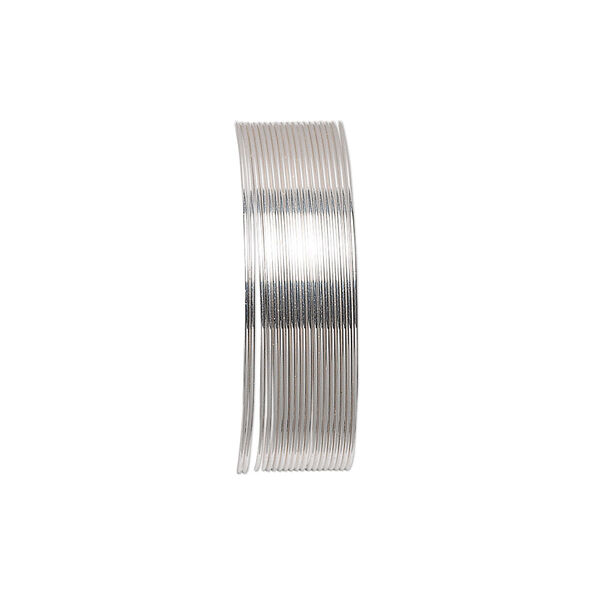 Wire, sterling silver, dead-soft, round, 26 gauge. Sold per pkg of 5 feet. image number 0