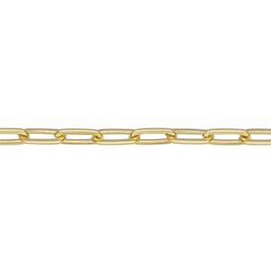 Chain 1pkg1 paperclip, 3.3mm, aluminum / anodized gold 5 foot unfinished