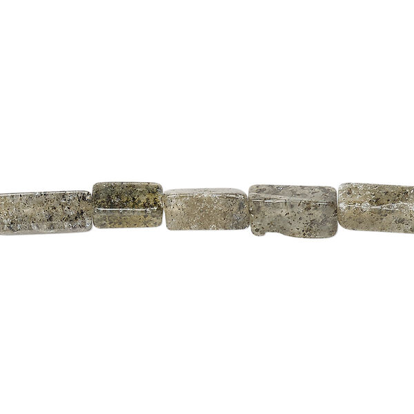 Spotted quartz 1pkg1, hand-cut square tube bead natural 12 inch 7x4mm-13x5mm image number 0