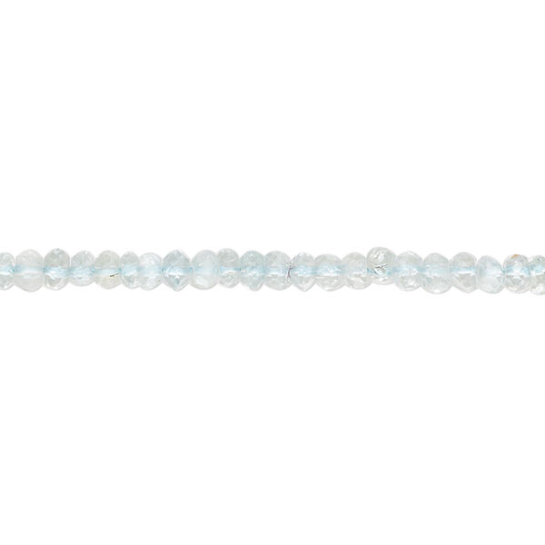 Bead, goshenite (natural), 3x2mm-4x3mm hand-cut faceted saucer, B grade, Mohs hardness 7-1/2 to 8. Sold per 13-inch strand, approximately 145 beads. image number 0