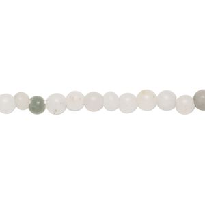 Grey quartz 1pkg1, round bead natural 15 inch 4-5mm