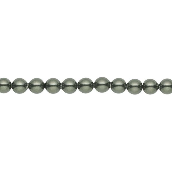 Pearl 100pk dark green, Crystal Passions® 4mm round 5810 image number 0