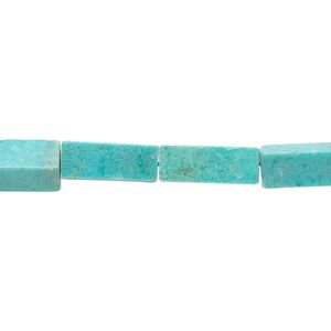 Turquoise 1pkg1, rectangle tube bead 15.5-16 inch 13x5mm