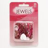 Flat back mix, acrylic, light to dark pink, 12x12mm-16x16mm faceted heart. Sold per pkg of 50. image number 0