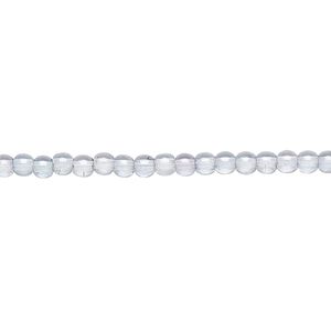 Bead, Czech glass druk, translucent blue luster, 3mm round. Sold per 15-1/2" to 16" strand.