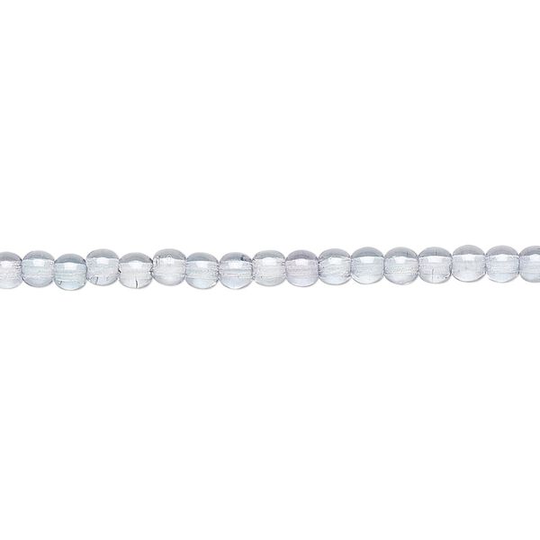 Bead, Czech glass druk, translucent blue luster, 3mm round. Sold per 15-1/2" to 16" strand. image number 0