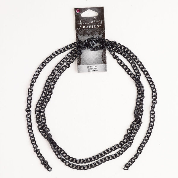 Chain 1pkg1 steel, 5.3mm curb, 46 inch black finish image number 0