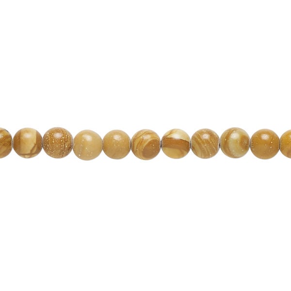 Tigerskin "jasper" 1pkg1, round bead natural, 15 inch 4-5mm image number 0