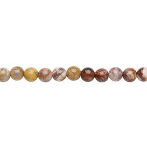 Birdseye rhyolite 1pkg1, round bead natural 15.5-16 inch 4mm