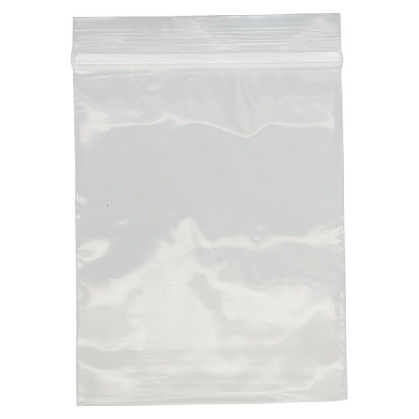 Bag, Tite-Lip™, plastic, clear, 4x5-inch top zip. Sold per pkg of 100. image number 1