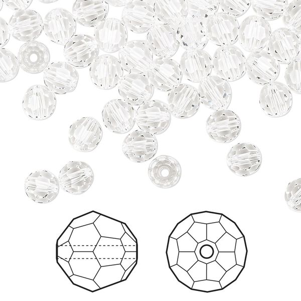 Bead 144pk crystal, Crystal Passions® 5mm round 5000 image number 0