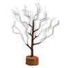Component, galvanized steel / gum arabic tree / multi-gemstone (natural / dyed / heated) / epoxy / felt, multicolored, 16x5-inch to 18x5-inch tree. Sold individually. image number 1