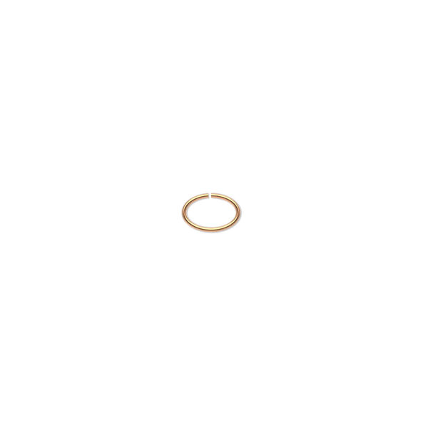Jump ring, 14Kt gold, 6x4mm oval, 4.9x3.3mm inside diameter, 24 gauge. Sold per pkg of 4. image number 0