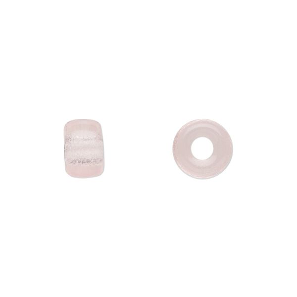 Bead, Czech pressed glass, light rose, 9x6mm crow. Sold per 15-1/2" to 16" strand, approximately 70 beads. image number 0