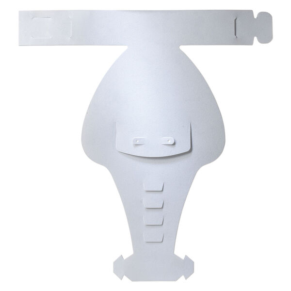 Display, foldable, necklace and earring, acrylic, flocked white, 8-3/4 x 8-1/2 x 3-1/2 inches assembled. Sold individually. image number 0