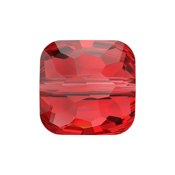 Bead 1pkg4 light Siam, Crystal Passions® 8mm puffed square 5035 image number 0