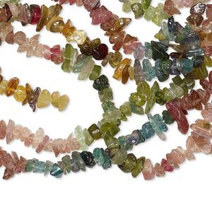 Multi-tourmaline 1pkg1, chip bead natural 34 inch small