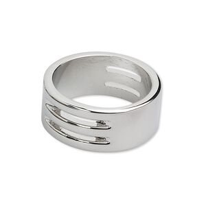 Jump ring tool, nickel-finished pewter (tin-based alloy), 9mm wide, size 10-1/2. Sold individually.
